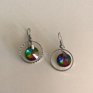 Multicolored drop earrings